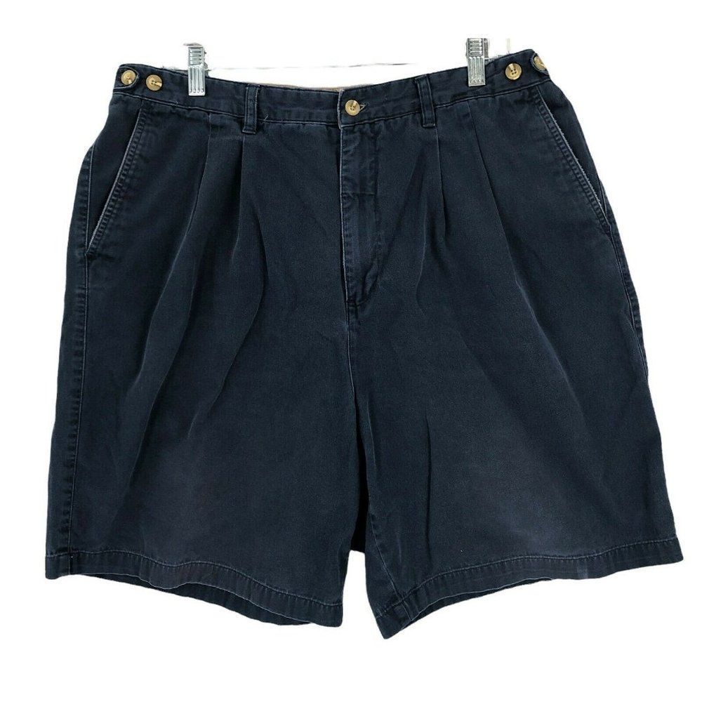 Clipper Chino Shorts Men 40 Blue Casual Outdoor Golf Cotton Golfer Adult Bermuda